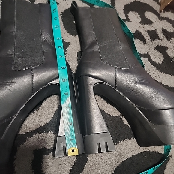 Steve Madden Millie Leather Boot Goth Witchcore Grunge Size 8.5 Chunky Lug Heel - Picture 8 of 10